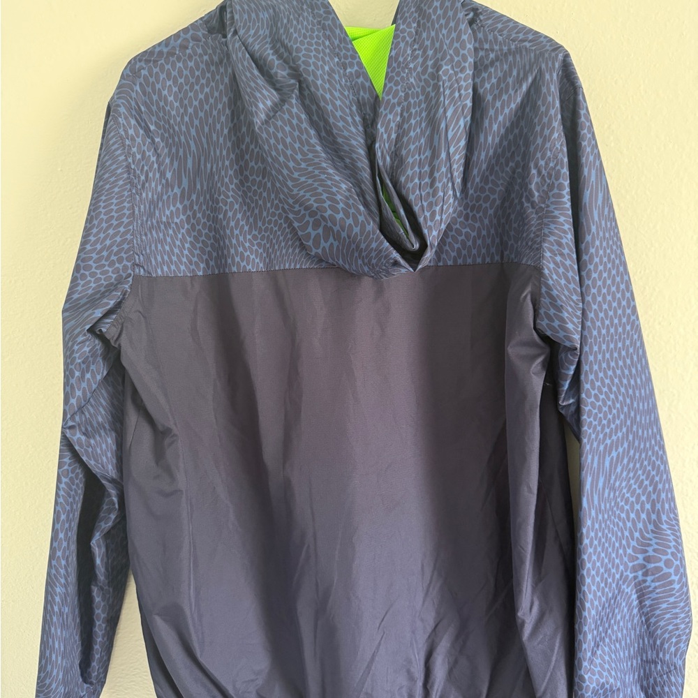 DC Comics Blue and Neon Green Windbreaker Jacket - Picture 2 of 3